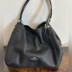 Coach black peddle leather purse